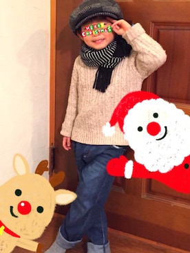 のりたまママさん（キッズ・100cm）の冬コーディネート