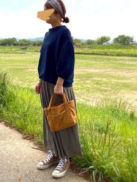 のりたまママさんの「マイクロシフォン ギャザースカート_#」を使ったコーディネート