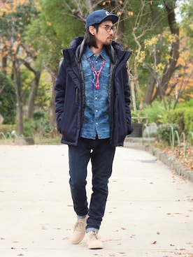 「galvanize（ガルヴァナイズ）のアイテム」を使った、アッキーさん（メンズ・166cm）の冬コーディネート