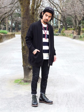 「VOLT（ヴォルト）のアイテム」を使った、アッキーさん（メンズ・166cm）の冬コーディネート