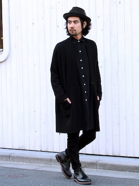 「COMME CA ISM（コムサイズム）のアイテム（ダウンジャケット/コート）」を使った、アッキーさん（メンズ・166cm）の冬コーディネート