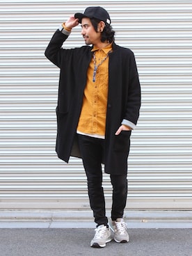 「COMME CA ISM（コムサイズム）のアイテム（その他アウター）」を使った、アッキーさん（メンズ・166cm）の冬コーディネート