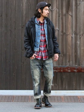 「FINAL HOME（ファイナルホーム）のアイテム（ジャケット/アウター）」を使った、アッキーさん（メンズ・166cm）の冬コーディネート