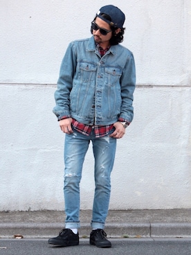 「galvanize（ガルヴァナイズ）のアイテム」を使った、アッキーさん（メンズ・166cm）の春コーディネート