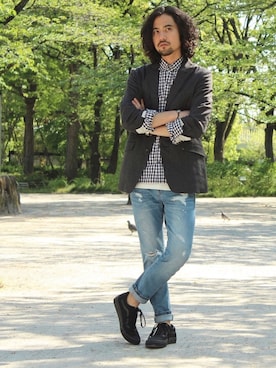 「galvanize（ガルヴァナイズ）のアイテム」を使った、アッキーさん（メンズ・165cm）の春コーディネート