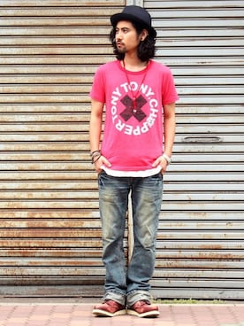 「VOLT（ヴォルト）のアイテム」を使った、アッキーさん（メンズ・165cm）の夏コーディネート