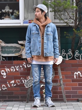 Revo ボア プルオーバー パーカー Zozo限定 を使ったメンズ人気ファッションコーディネート Wear