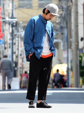 「アイテム（スキンケア）」を使った、アッキーさん（メンズ・165cm）の春コーディネート