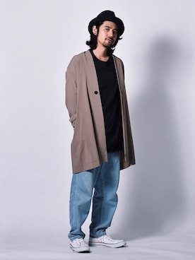 「秋のブラウンスタイル」｜「アイテム（その他アウター）」を使った、アッキーさん（メンズ・165cm）の秋コーディネート