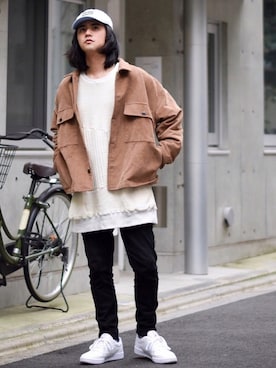 「WILD THINGS（ワイルドシングス）のアイテム（キャップ）」を使った、アッキーさん（メンズ・165cm）の冬コーディネート
