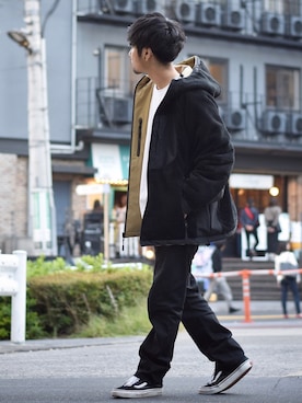 「やっぱりストリートが好き」｜「アイテム（ブルゾン）」を使った、アッキーさん（メンズ・165cm）の秋コーディネート