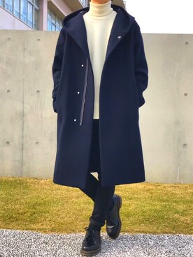 「STUDIOUS（ステュディオス）のアイテム（その他アウター）」を使った、こーたさん（メンズ・161cm）の冬コーディネート