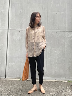 「ゼブラ柄」｜shino hayasakiさん（レディース・165cm）の冬コーディネート