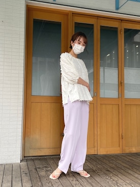 「ビーサン」｜「アイテム（その他シューズ）」を使った、shino hayasakiさん（レディース・165cm）の春コーディネート