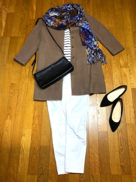 「URBAN RESEARCH ROSSO WOMEN（アーバンリサーチ　ロッソ）のアイテム（ステンカラーコート）」を使った、みるみるみるめさん（レディース・166cm）の冬コーディネート
