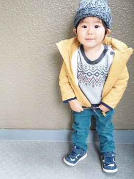 _haru_(ت)♪︎さん(キッズ・80cm)の冬コーディネート