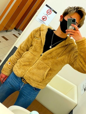 「Champion（チャンピオン）のアイテム（ブルゾン）」を使った、ペンペンさん（メンズ・175cm）の秋コーディネート
