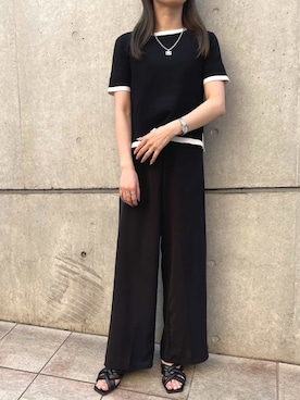 「Ameri（アメリ）のアイテム（アクセサリー）」を使った、ashognさん（レディース・158cm）の春コーディネート