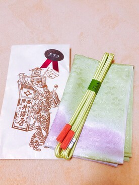 「着物」｜「アイテム（財布/小物）」を使った、あぶらいさん（レディース・154cm）の冬コーディネート
