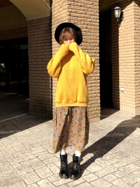 「travel」｜「アイテム（ブーツ）」を使った、蕭奇さん（レディース・156cm）の冬コーディネート