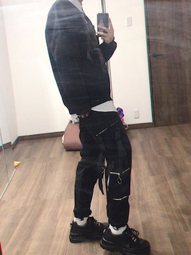 「UNIQLO（ユニクロ）のブロードシャツ（長袖）（シャツ/ブラウス、ホワイト系）」を使った、ゆいとさん（メンズ・170cm）の冬コーディネート