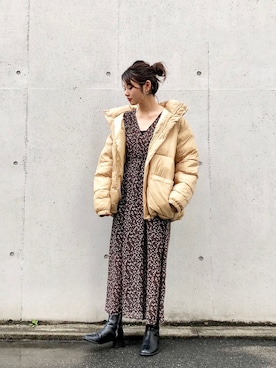 「Kastane（カスタネ）のアイテム（ダウンジャケット/コート）」を使った、かっすーさん（レディース・161cm）の冬コーディネート