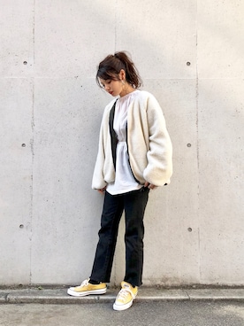 「Kastane（カスタネ）のアイテム（ブルゾン）」を使った、かっすーさん（レディース・161cm）の冬コーディネート