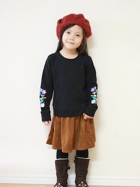 「アイテム（ワンピース/ドレス）」を使った、アンパンマンキッズコレクションさん（キッズ・100cm）の秋コーディネート