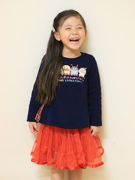 「アイテム（ワンピース/ドレス）」を使った、アンパンマンキッズコレクションさん（キッズ・100cm）の冬コーディネート