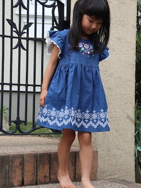 「アイテム（ワンピース/ドレス）」を使った、アンパンマンキッズコレクションさん（キッズ・109cm）の春コーディネート