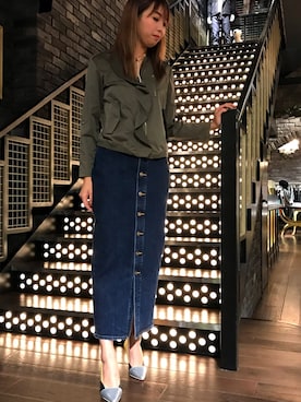 「MONDAY EDITION（マンデイ　エディション）のアイテム」を使った、Nanamiさん（レディース・168cm）の秋コーディネート