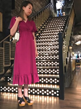 「GUILD PRIME（ギルドプライム）のアイテム（バッグ）」を使った、Nanamiさん（レディース・168cm）の春コーディネート