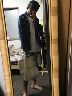 「Right-on（ライトオン）のアイテム（デニムジャケット）」を使った、こきさん（メンズ・167cm）の春コーディネート