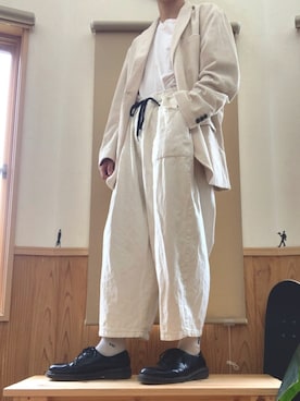 「Dr. Martens（ドクターマーチン）のアイテム（レインシューズ）」を使った、ㅤ高橋家さん（メンズ・174cm）の秋コーディネート