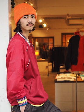 「ニットキャップ」｜「アイテム（ナイロンジャケット）」を使った、Valley_Kentaさん（メンズ・175cm）の春コーディネート