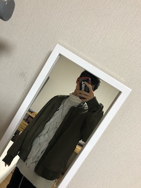 「H&M（エイチ・アンド・エム）のアイテム（スタジャン）」を使った、46猫さん（メンズ・172cm）の秋コーディネート