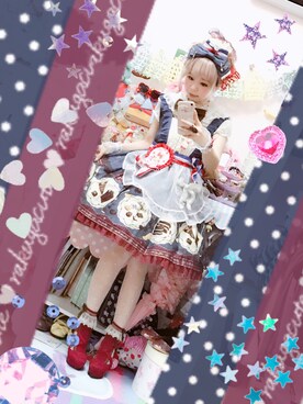 「Angelic Pretty（アンジェリックプリティ）のアイテム（ワンピース、ブルー系）」を使った、kazukiさん（レディース・150cm）の春コーディネート