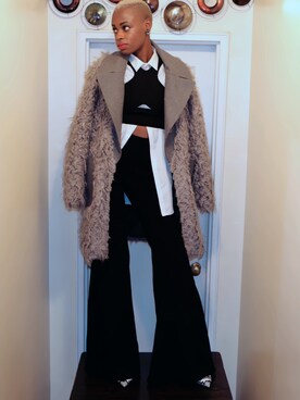 「asos（エイソス）のアイテム（ダウンジャケット/コート）」を使った、BabyBoobsさん（レディース・170cm）の冬コーディネート