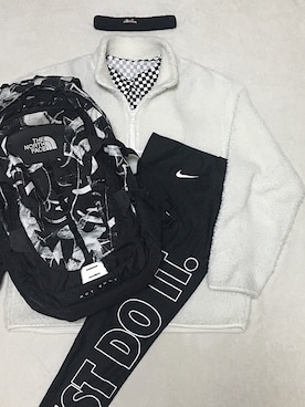 「NIKE（ナイキ）の【Nike】power GRX FAHO tights（その他パンツ、ブラック系）」を使った、nozomiさん（レディース・167cm）の冬コーディネート