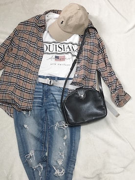 「POLO RALPH LAUREN（ポロ ラルフ ローレン）のポロ ラルフローレン ゴルフ キャップ FAIRWAY POLO RALPH LAUREN（キャップ、ベージュ系）」を使った、nozomiさん（レディース・167cm）の春コーディネート