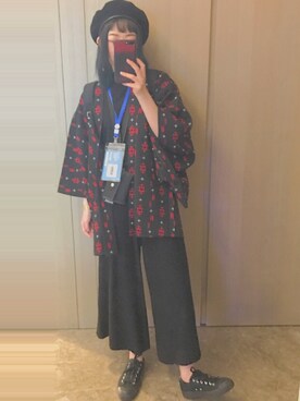 「kimono」｜「アイテム（ハンチング/ベレー帽）」を使った、Stephanie:さん（レディース・165cm）の春コーディネート