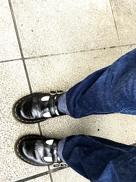 「無印良品（ムジルシリョウヒン）のアイテム（デニムパンツ、ブルー系）」を使った、risaさん（レディース）の夏コーディネート