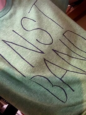 「sakerockのアイテム（Tシャツ/カットソー、グリーン系）」を使った、risaさん（レディース）の夏コーディネート