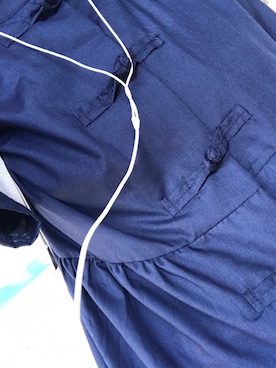 「CHILD WOMAN（チャイルドウーマン）のアイテム（ワンピース、ブルー系）」を使った、risaさん（レディース）の秋コーディネート