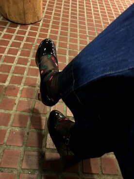 「coen（コーエン）の【大人気・追加生産】USAコットンワイドデニムパンツ（デニムパンツ、ブルー系）」を使った、risaさん（レディース）の秋コーディネート