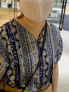 「SM2（エスエムツー）のアイテム（ワンピース、ブルー系）」を使った、risaさん（レディース）の秋コーディネート