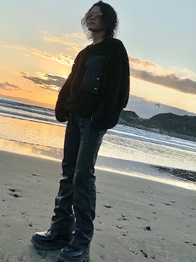 「Lee（リー）のアイテム（その他パンツ）」を使った、てった.さん（メンズ・172cm）の秋コーディネート