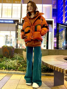 「Acne Studios（アクネストゥディオズ）のアイテム（ダウンジャケット/コート）」を使った、てった.さん（メンズ・172cm）の冬コーディネート