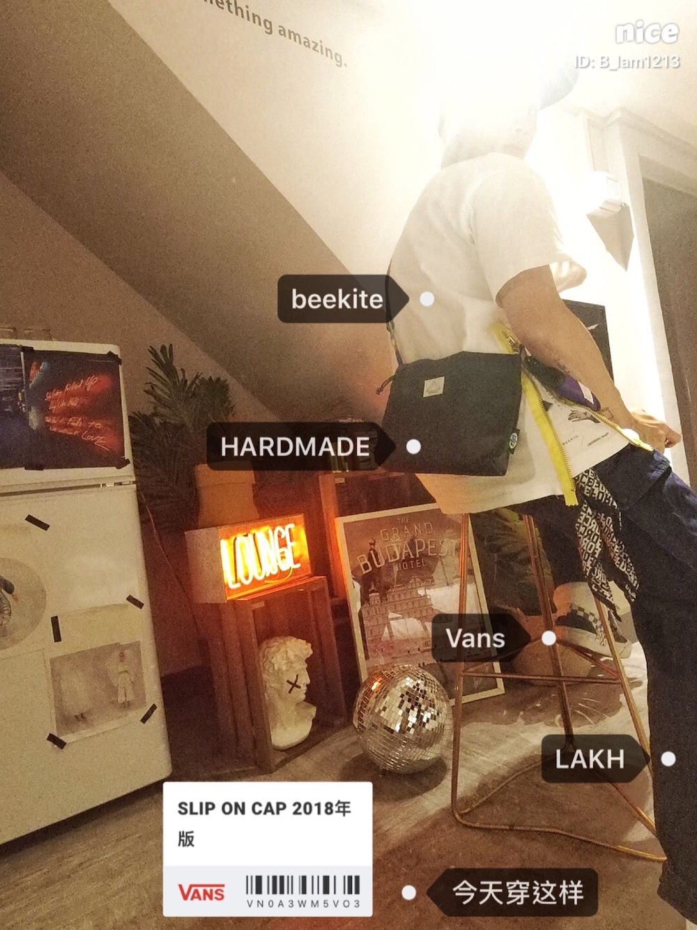 「ootd、街头搭配、复古、日系极简、工装裤、通勤穿搭、VANS、秋のコーデ」｜「VANSのVANS ヴァンズ SLIP-ON CAP CHECKERBOARD スリッポンCAPチェッカーボード VN0A3WM5TLI NAVY/T.WHITE（スニーカー、ブルー系）」を使った、B_lam1213さん（メンズ・172cm）の秋コーディネートの1枚目の写真