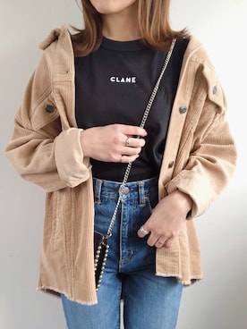 「ハイウエストストレートジーンズ」｜miyuさん（レディース・152cm）の春コーディネート